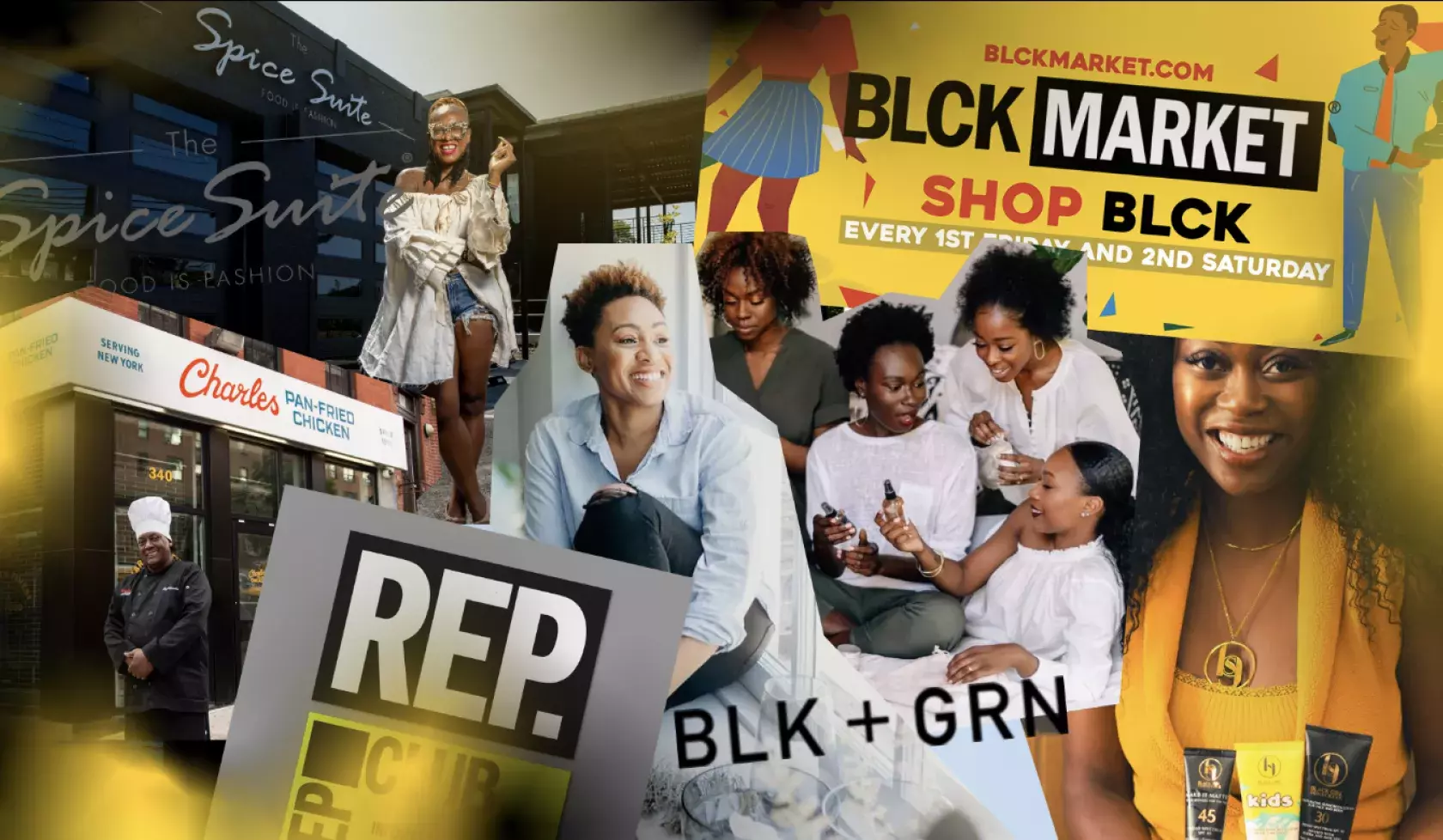 A collage of Black businesses