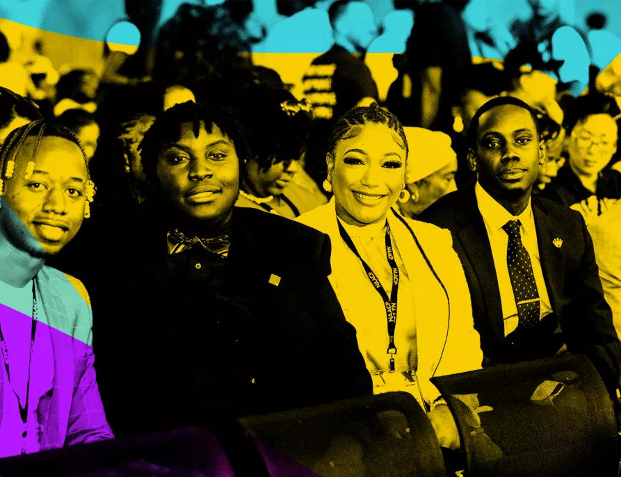 Group of students sitting together at NAACP Convention - hero