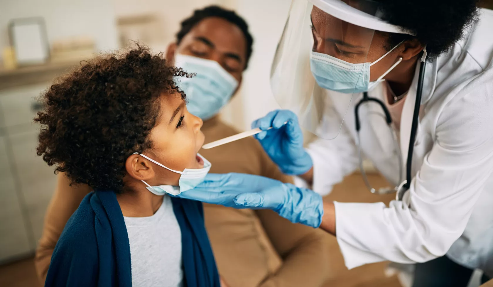 Young Black Child at a Medical Check-up - Indoors